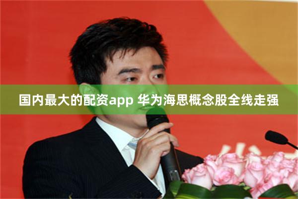 国内最大的配资app 华为海思概念股全线走强