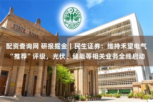 配资查询网 研报掘金丨民生证券：维持禾望电气“推荐”评级，光伏、储能等相关业务全线启动
